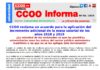 CCOO reclama un acuerdo para la aplicación del incremento adicional de la masa salarial de los años 2018 y 2019