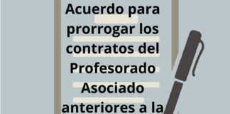 Acuerdo para prorrogar los contratos del Profesorado Asociado anteriores a la LOSU
