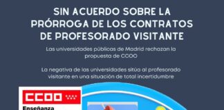 Sin acuerdo sobre la prórroga de los contratos de Profesorado Visitante
