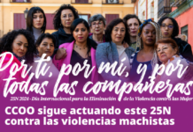 CCOO sigue actuando este 25N contra las violencias machistas