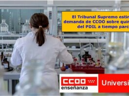 CCOO Informa: Quinquenios PDI laboral a tiempo parcial
